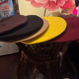 Set of Five Colorful Berets